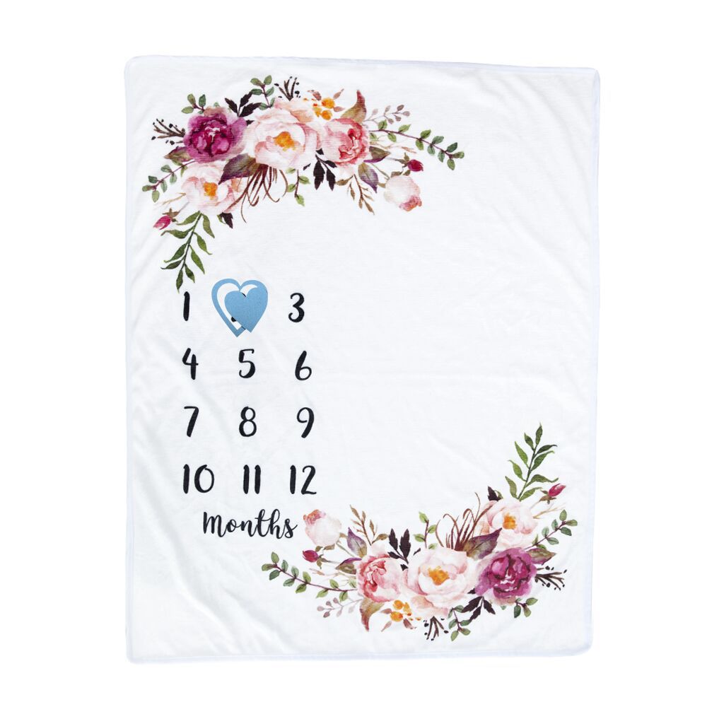 Photography Background - Kid Record Growth Milestone Flannel Blanket