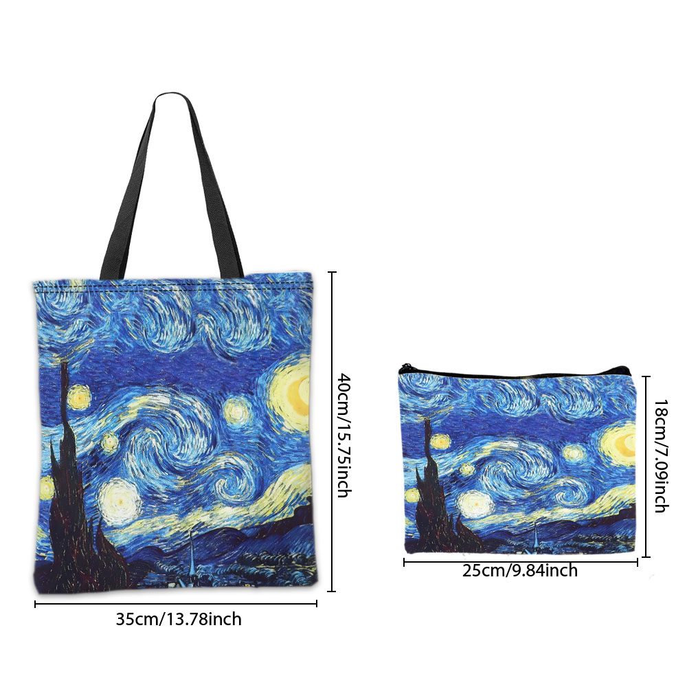 Van Gogh Series Tote Bag Cosme - Photography Hobby ulasan dan harga