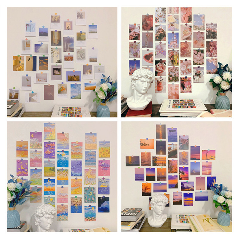 30Pcs Romantic Art Posters Sti - Photography Background ulasan dan harga