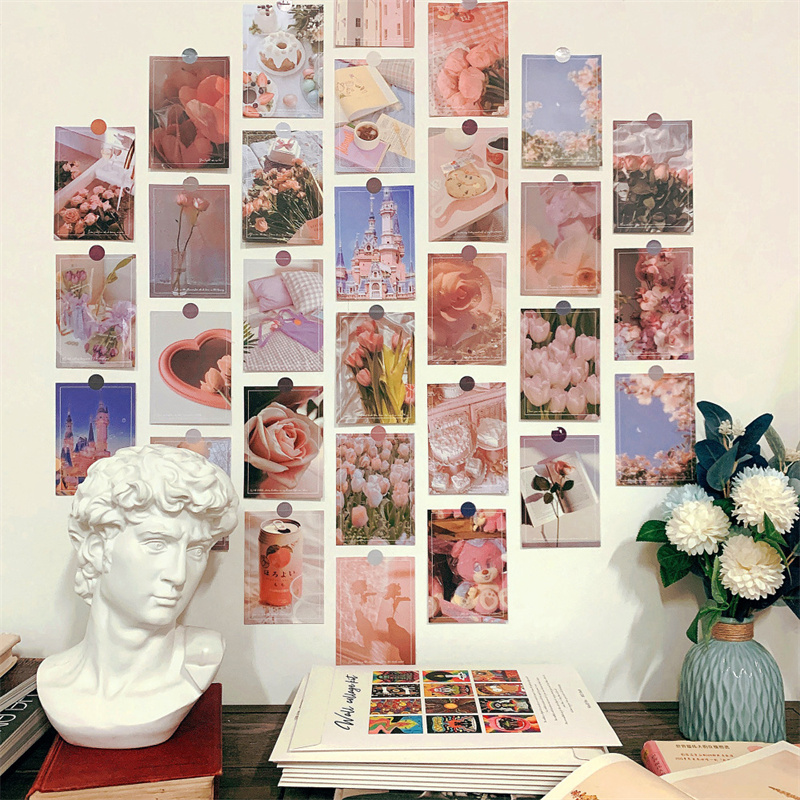 30Pcs Romantic Art Posters Sti - Photography Background ulasan dan harga