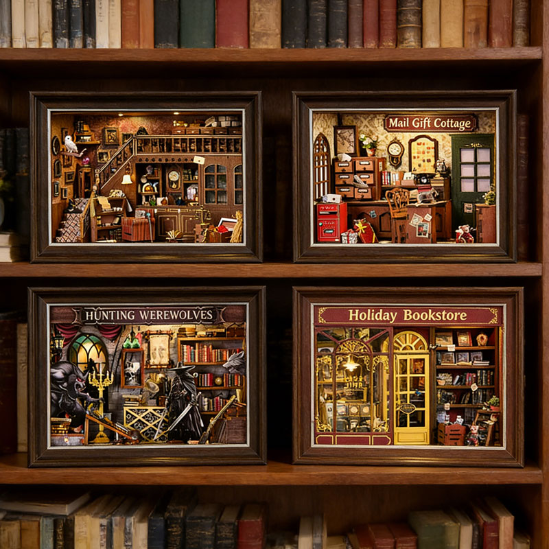 DIY 3D Wooden Book Nook Kit Mi - Photography Hacks ulasan dan harga