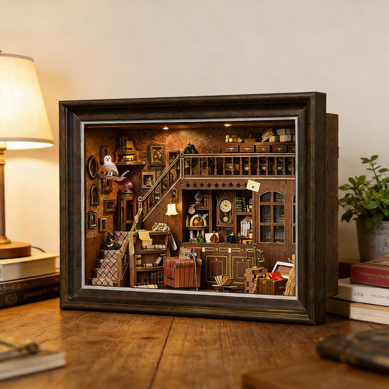 DIY 3D Wooden Book Nook Kit Mi - Photography Hacks ulasan dan harga