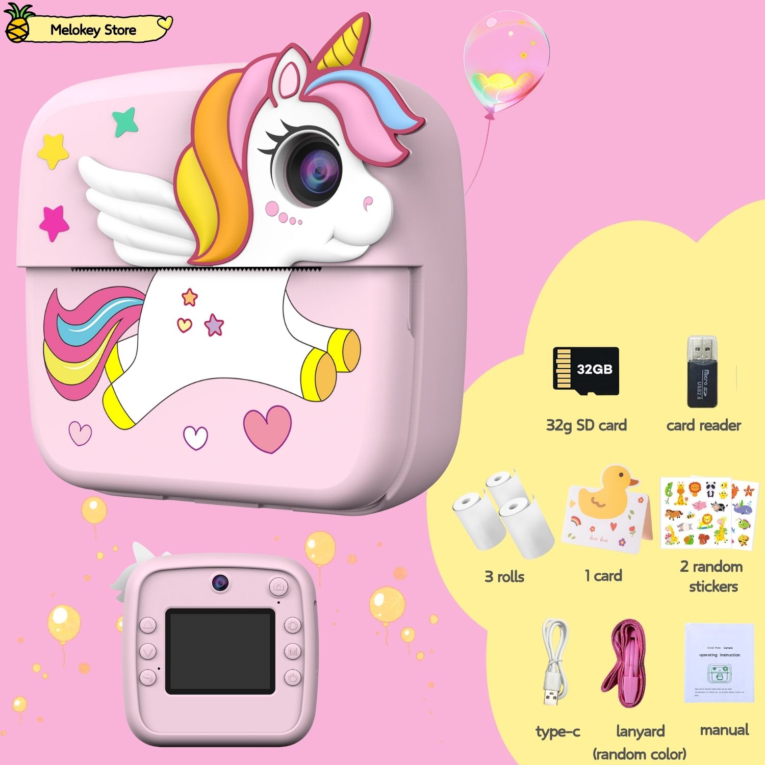 Kids Photo Camera Printer with - Photography Close Up ulasan dan harga