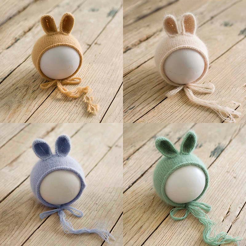 Knitted Rabbit Hat Newborn Pho - Photography Still Life ulasan dan harga