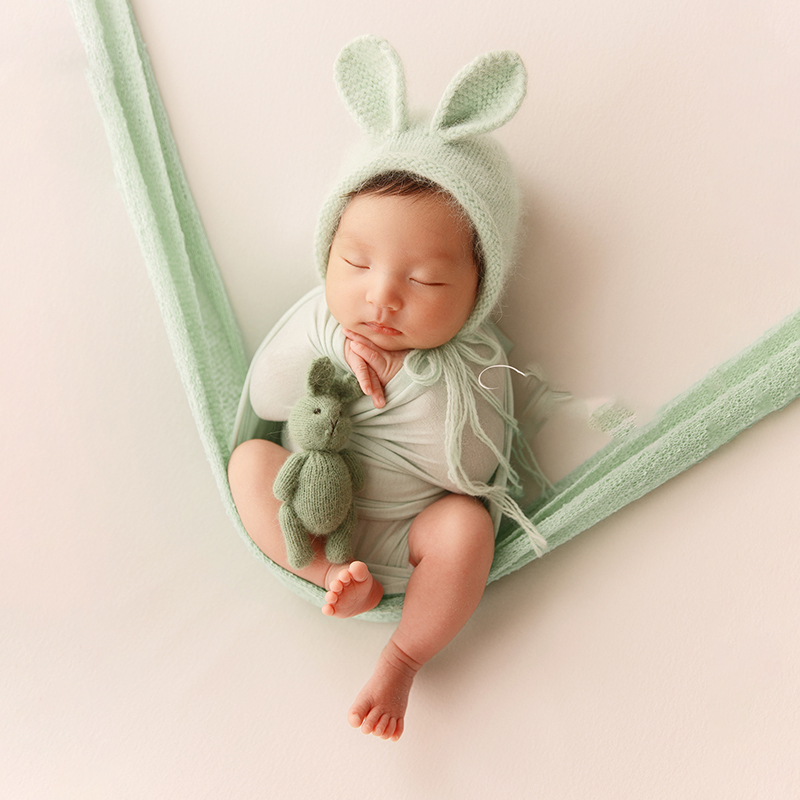 Knitted Rabbit Hat Newborn Pho - Photography Still Life ulasan dan harga