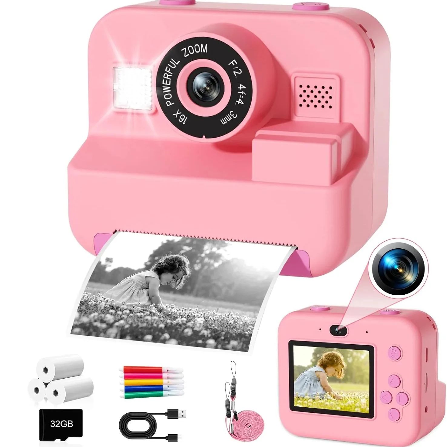 newInstant Print Camera With 3 - Photography Close Up ulasan dan harga