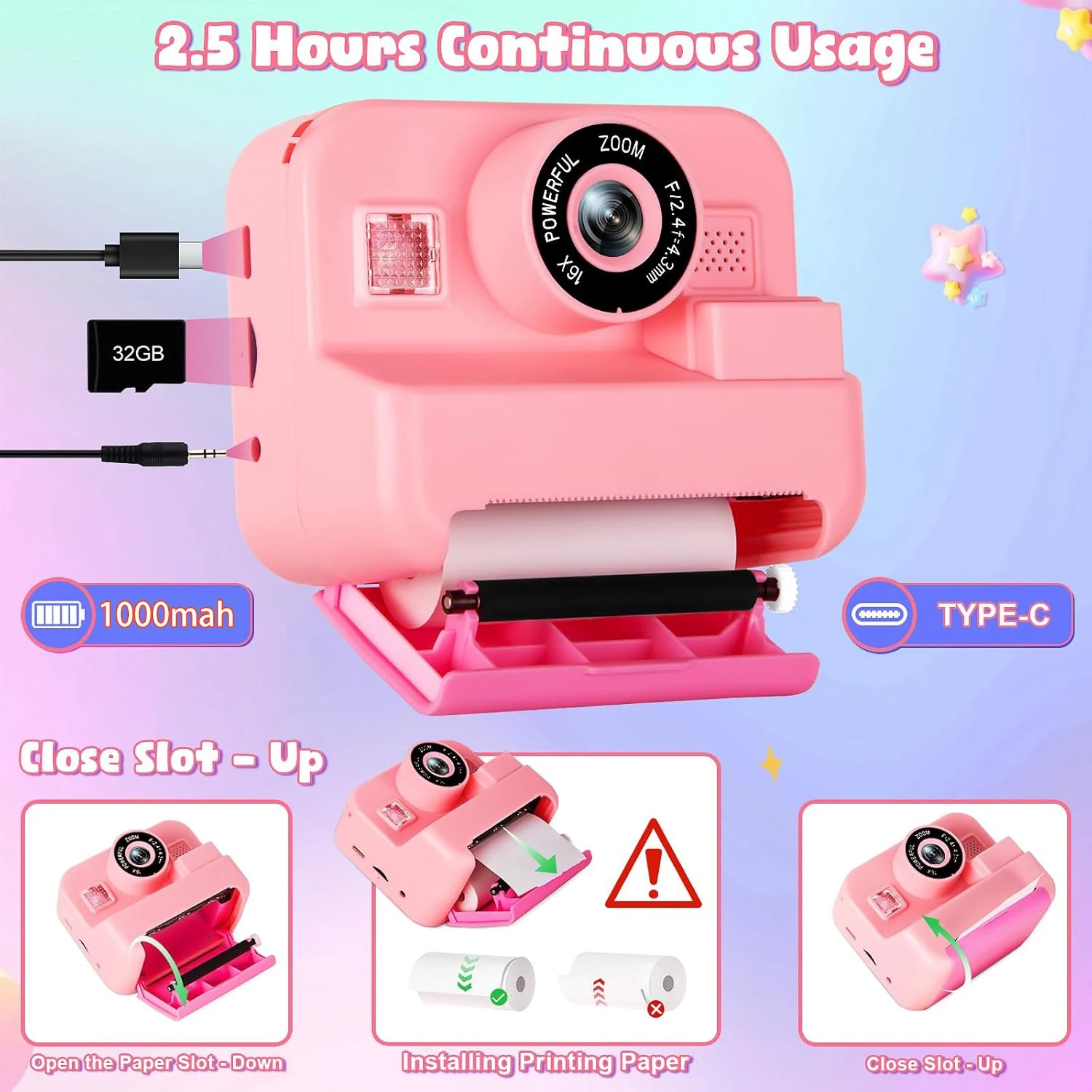 newInstant Print Camera With 3 - Photography Close Up ulasan dan harga